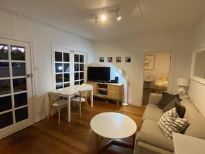 TV, DVD player, stereo