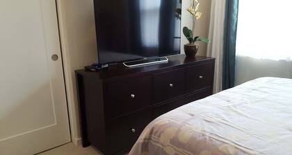 Cozy Furnished Bedroom with Private Hallway Bath in North San Jose 北聖何西寬敞整洁大臥室