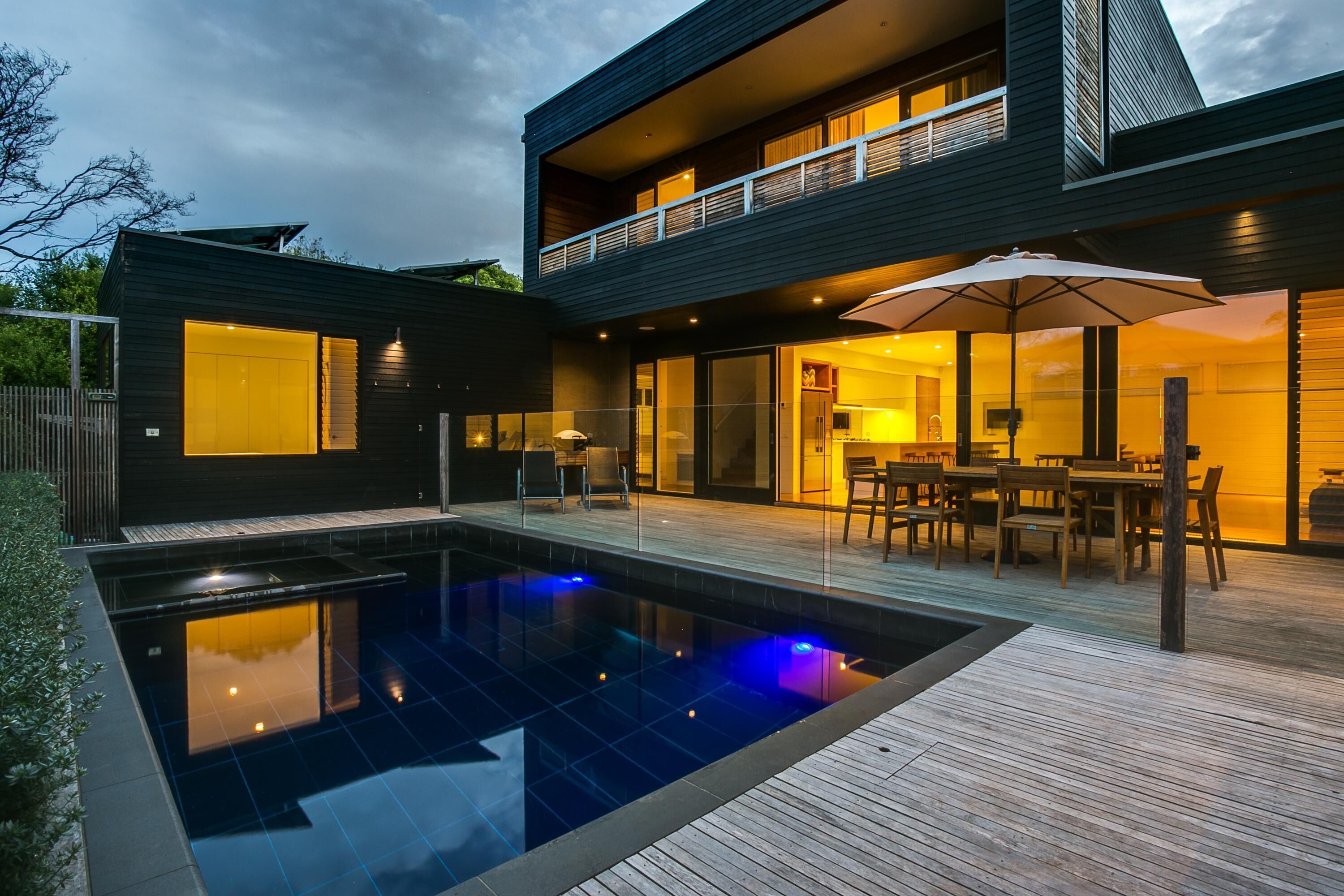 A heated pool