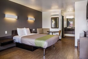 Desk, free WiFi, bed sheets