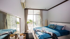 2-Bedroom Condo B-35 | Living room | Flat-screen TV - At Seacondo By Phoenix (Krabi)