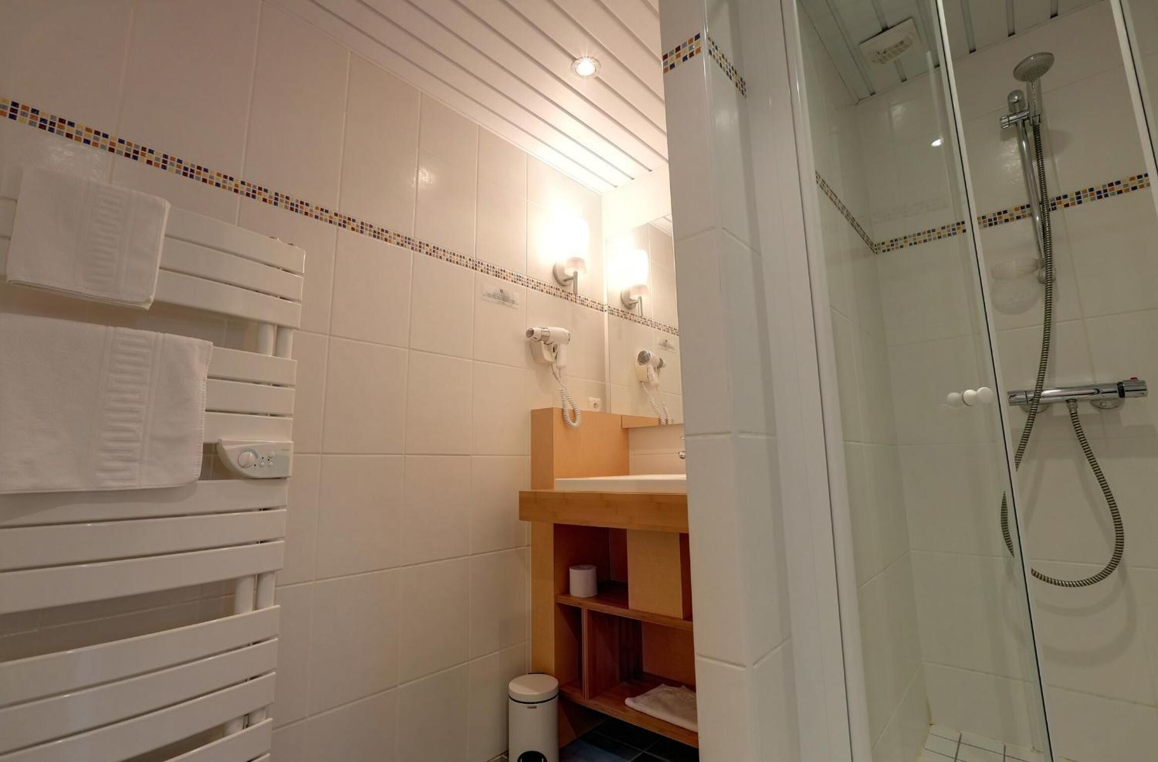 free toiletries, hair dryer, towels