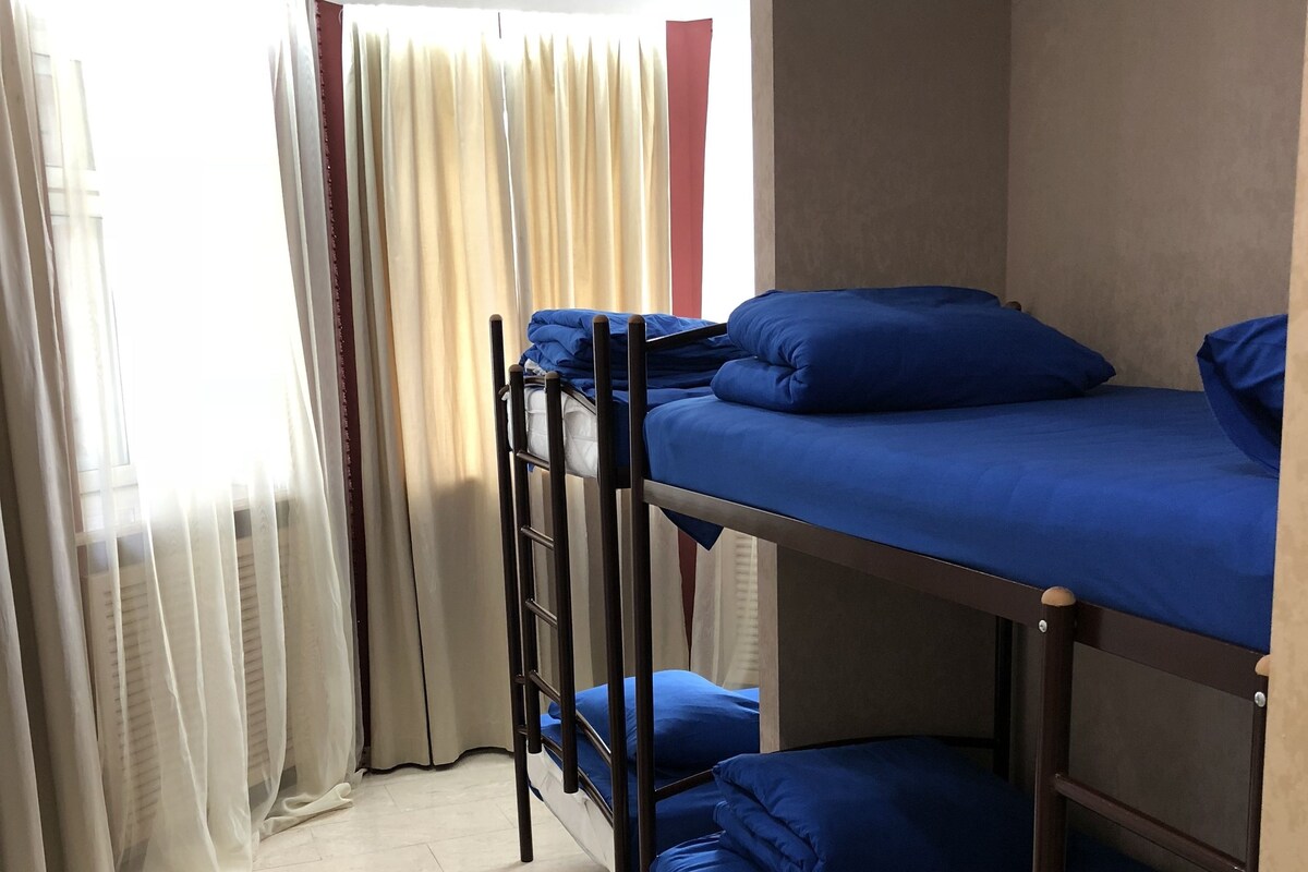 One Bed in 4-Bed Male Dormitory | In-room safe, blackout drapes, soundproofing, WiFi (free)