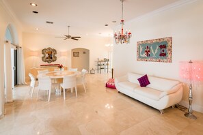 Villa, 4 Bedrooms | Living area | Flat-screen TV - Lime Tree Villa by Cayman Villas (Seven Mile Beach)