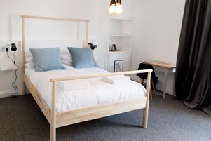 Desk, iron/ironing board (on request), WiFi (free)