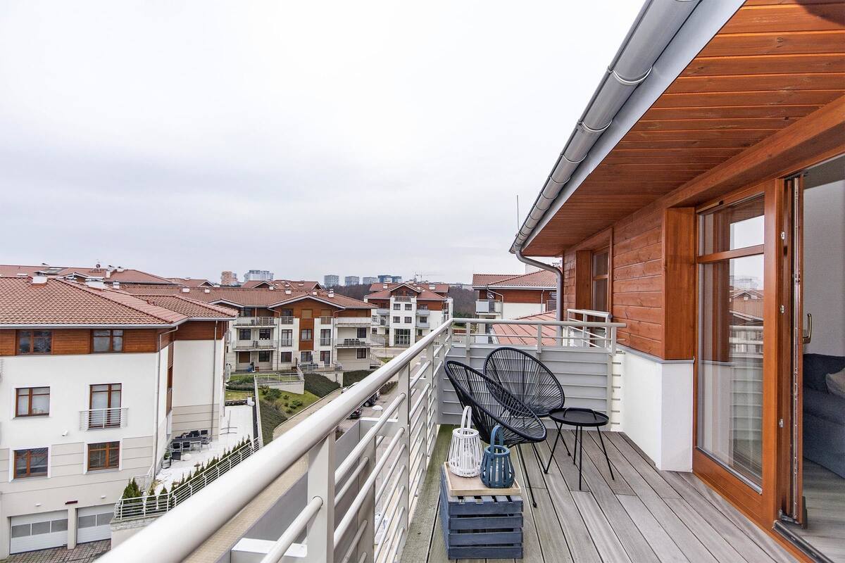 Neptun Apartments Waniliowy | 私人简易厨房 | 茶具/咖啡用具、冰箱、炉灶、电热水壶