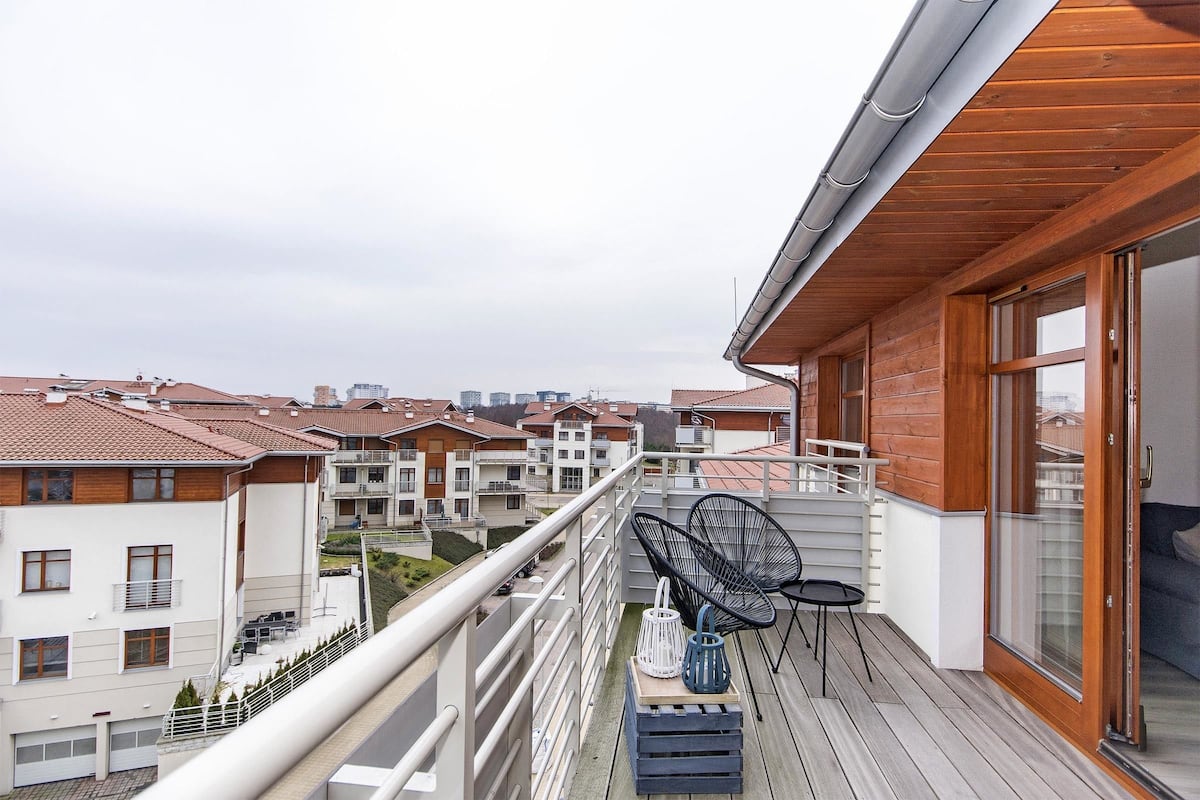 Neptun Apartments Waniliowy | Dapur kecil peribadi | Peti sejuk, dapur, pembancuh kopi/teh, cerek elektrik