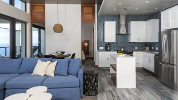 Panoramic Villa, 2 Bedrooms, Ocean View (Bougainvillea) | Living area | 55-inch LCD TV with satellite channels, TV, Netflix