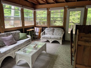 Smart TV, fireplace, Hulu, DVD player - Cottage On Tunnel Of Trees - Beach Access, Lake Views, Surrounded by Woods (Cross Village)