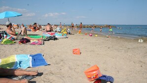 A beach with people sunbathing and swimming. - House / Villa - Frontignan (Frontignan)