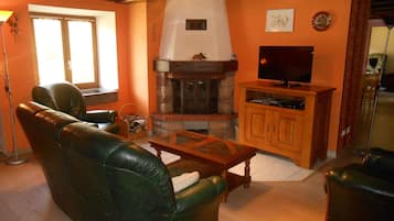 TV, fireplace, DVD player