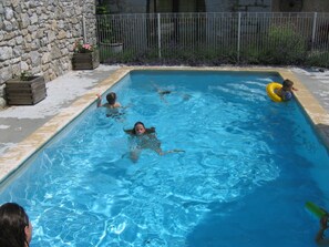 A heated pool