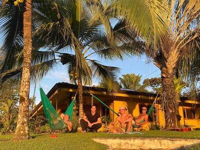 Overlooking the foothills of Pilon and crystal blue waters of the Golfo Dulce.