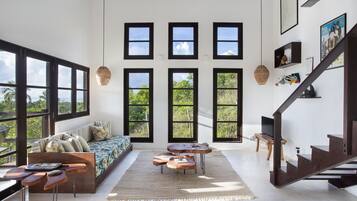 TV, DVD player, stereo