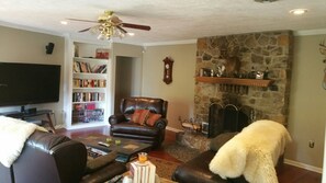 Smart TV, fireplace