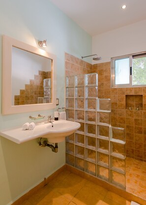 Departamento, 2 habitaciones | Baño | Regadera, secadora de cabello, toallas 