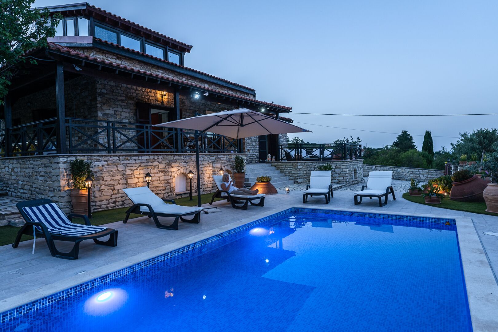 Outdoor pool, a heated pool