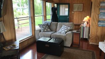 Smart TV, DVD player, table football, books