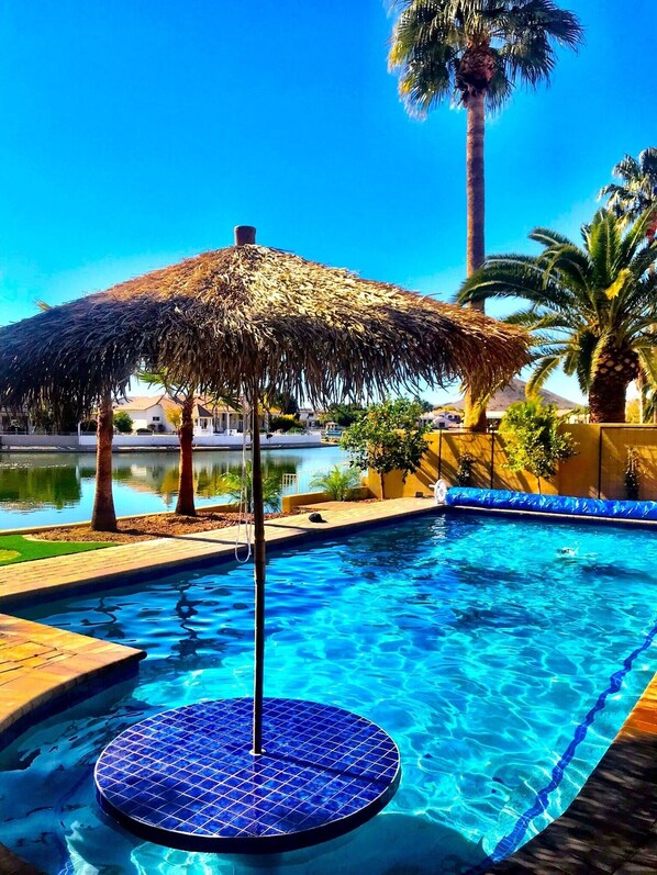 A heated pool