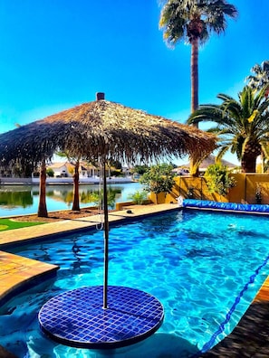 A heated pool