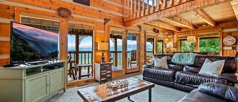 TV, fireplace, DVD player, video library