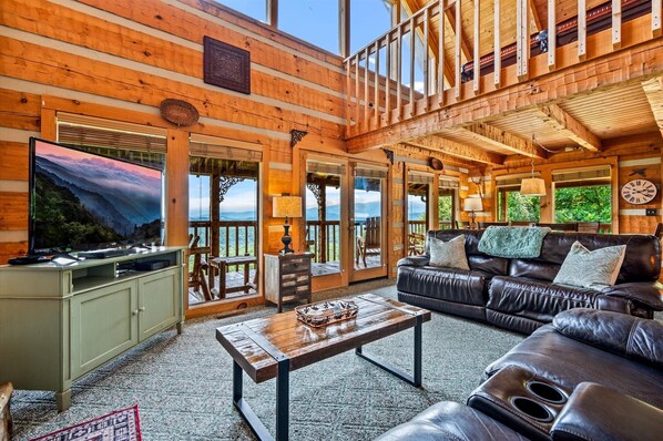 TV, fireplace, DVD player, video library