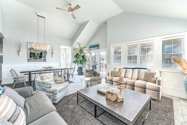 TV connectée, cheminée, lecteur de DVD, livres