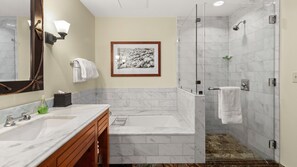 Bathtub, hair dryer, towels