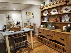 Kitchen/Living room with a desk if you need.