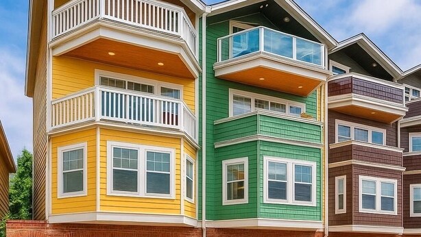A multi-story residential building with a garage on the ground floor. - 180° Space Needle, Lake Union & Downtown Views! (Seattle)