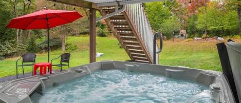 Bañera de hidromasaje al aire libre