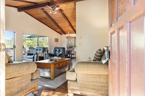 TV, fireplace, DVD player