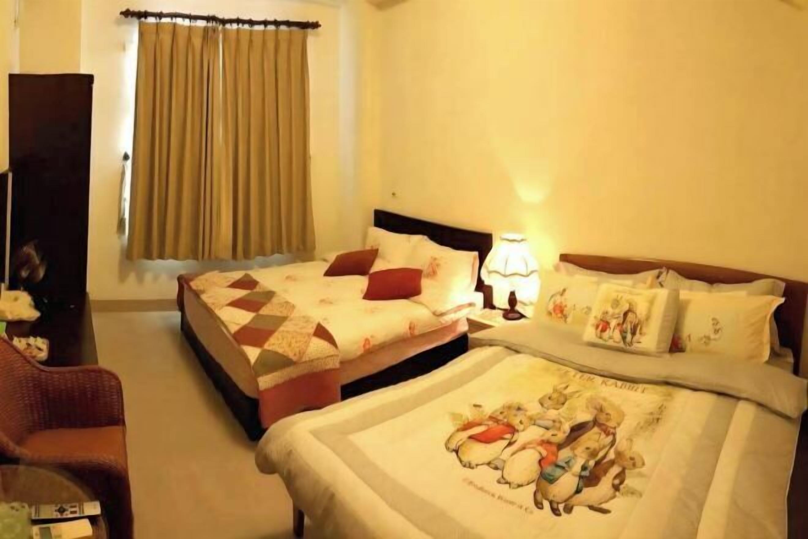 Down comforters, blackout drapes, soundproofing, iron/ironing board