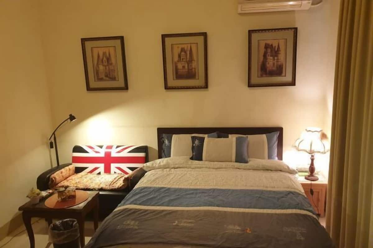 Down duvets, blackout curtains, soundproofing, iron/ironing board
