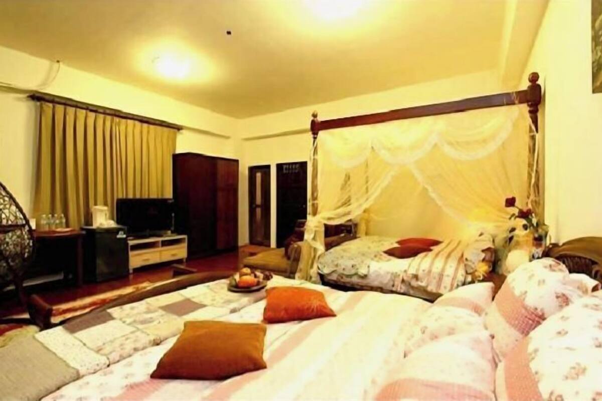 Down comforters, blackout drapes, soundproofing, iron/ironing board