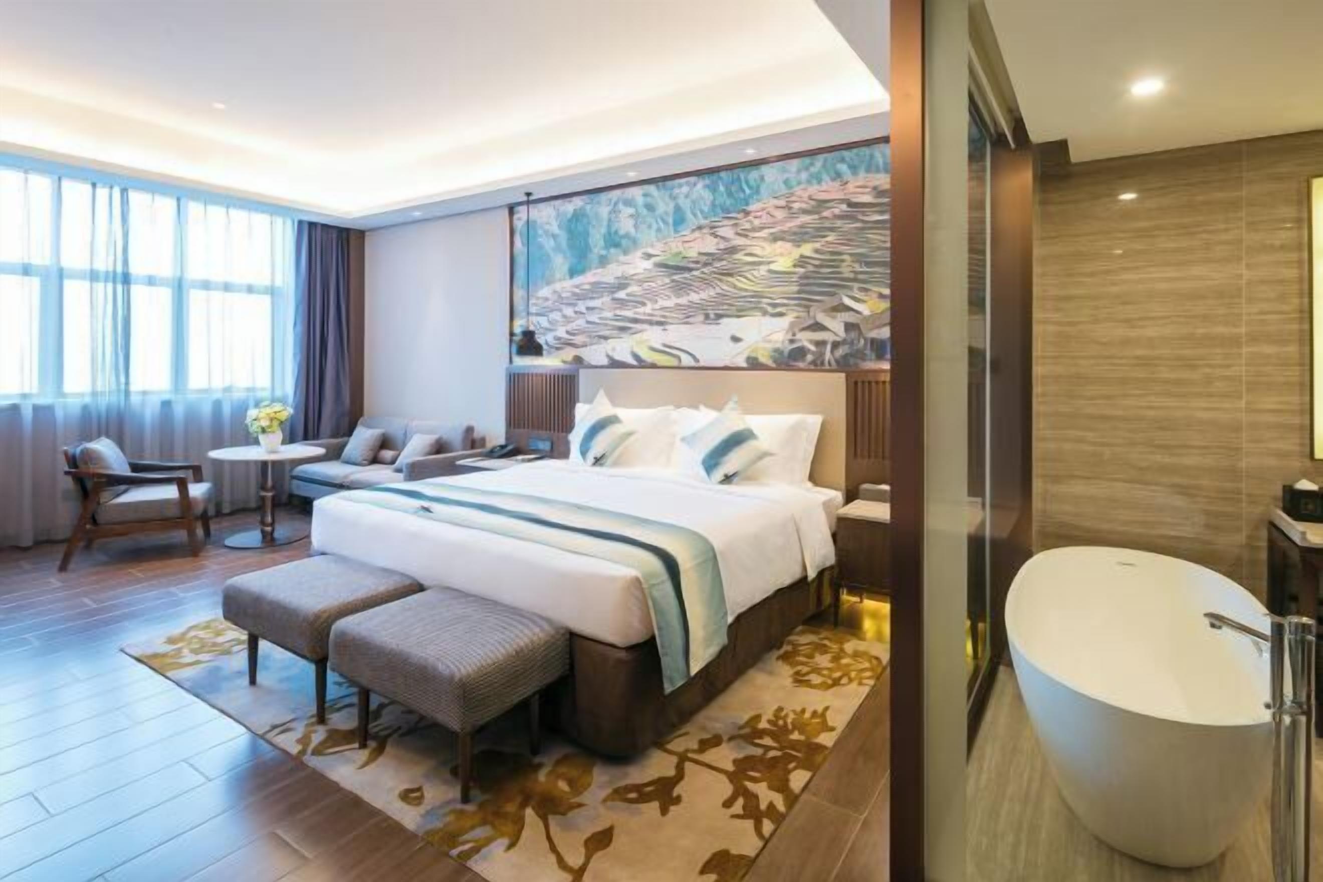 In-room safe, desk, laptop workspace, blackout drapes