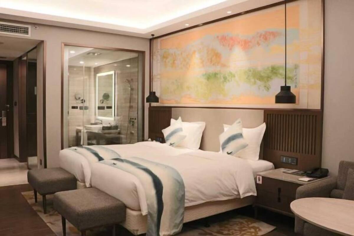 In-room safe, desk, laptop workspace, blackout drapes