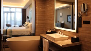 In-room safe, desk, laptop workspace, blackout drapes