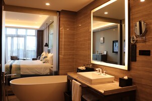 In-room safe, desk, laptop workspace, blackout drapes