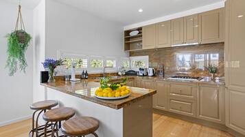 Microwave, dishwasher, coffee/tea maker