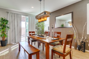 Spacious dining area