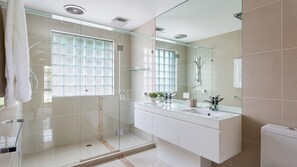 Shower, hair dryer
