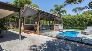 A heated pool