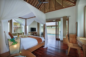Villa With Private Pool | Living area | LED TV