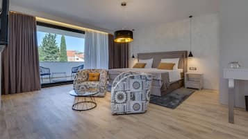 Chambre Double Luxe, 1 trÚs grand lit | 1 chambre, draps italiens Frette, literie de qualité supérieure, minibar
