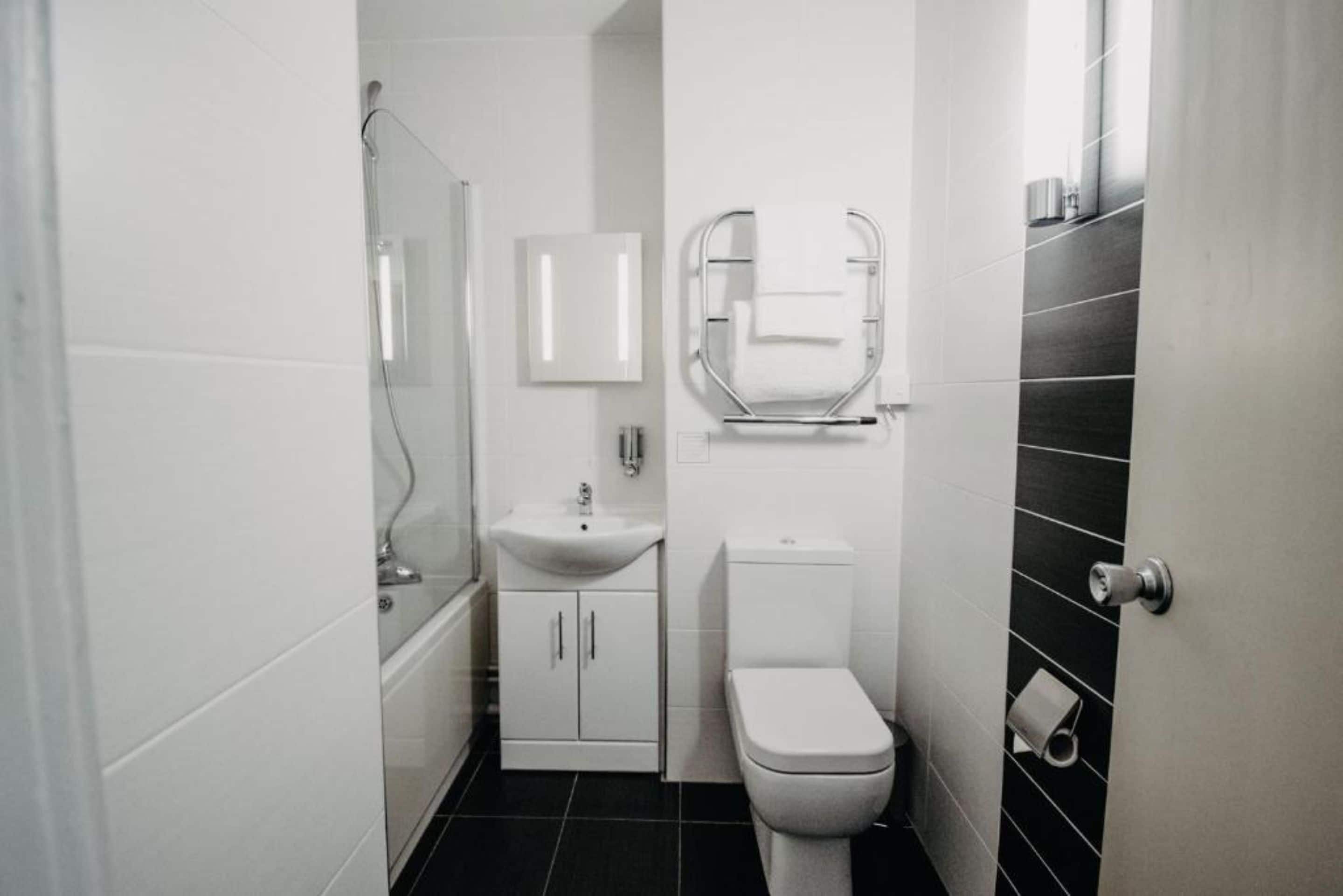 free toiletries, hair dryer, towels