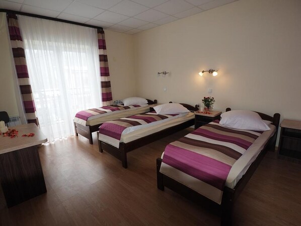 Iron/ironing board (on request), WiFi (free), bed sheets