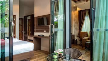 Luxury Villa, 3 Bedrooms, Private Pool | Living area | 42-inch flat-screen TV with satellite channels, Smart TV