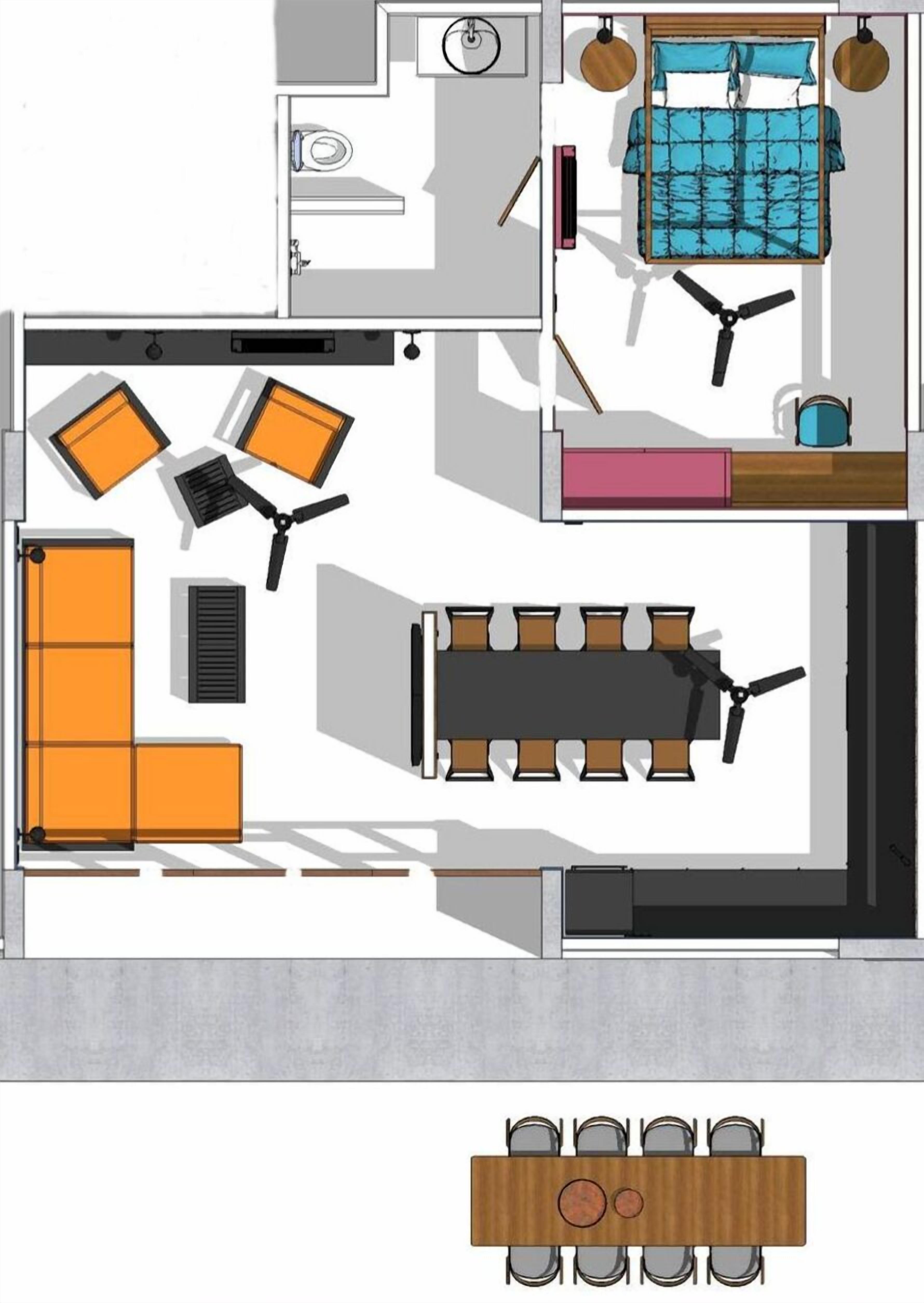 one bedroom apartment with garden view and patio | 1 bedroom, minibar, in-room safe, individually decorated