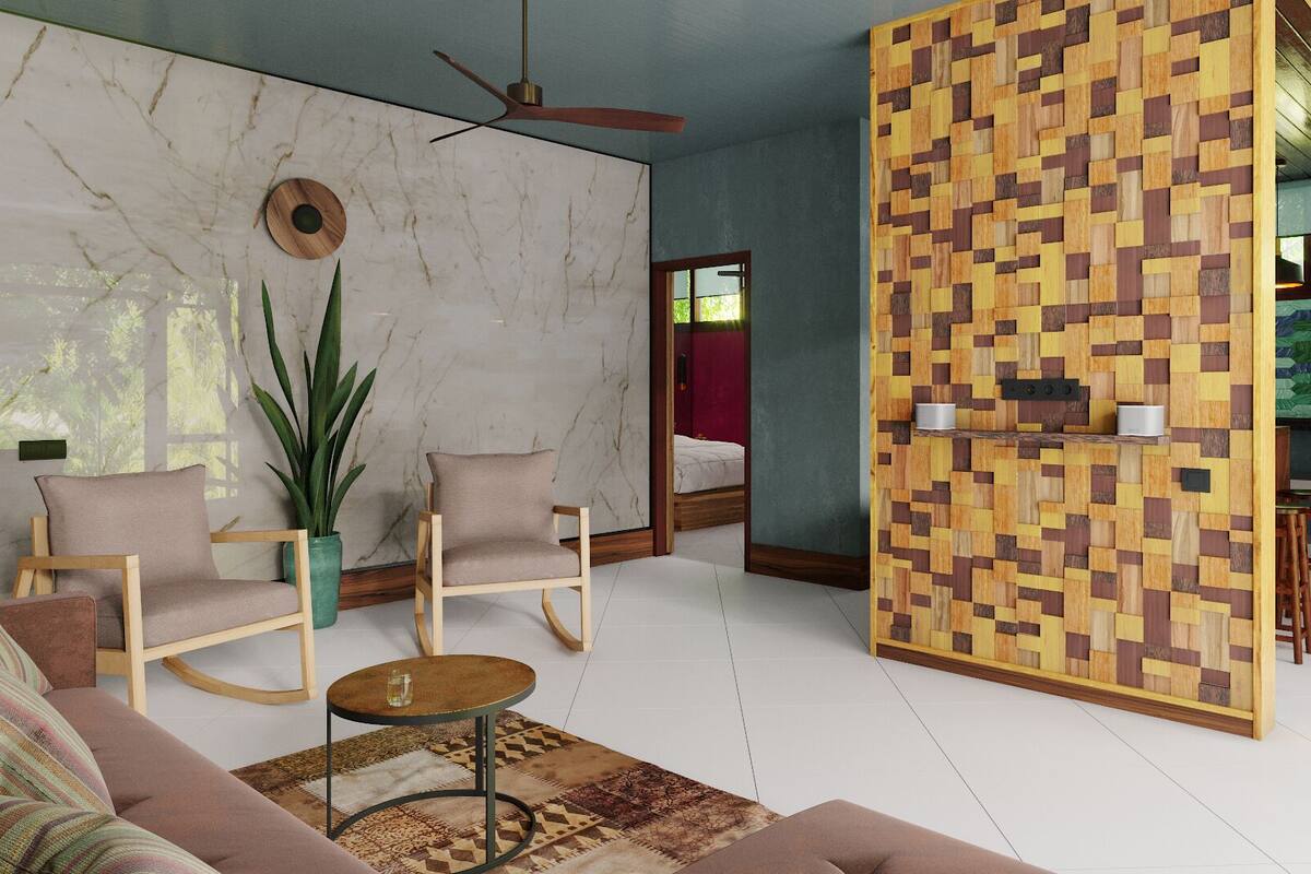 One Bedroom Apartment With Garden View And Patio | Living area